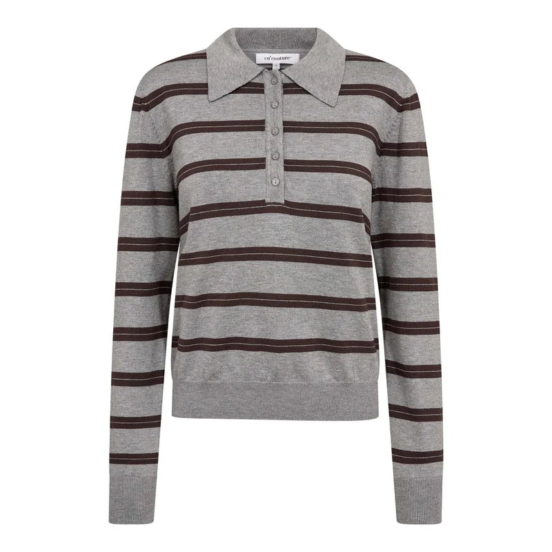 Co´Couture - Luecc Padded Polo Knit 500429 - 20002 - Brown