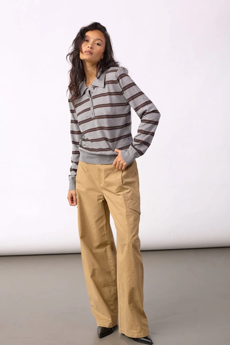 Co´Couture - Luecc Padded Polo Knit 500429 - 20002 - Brown