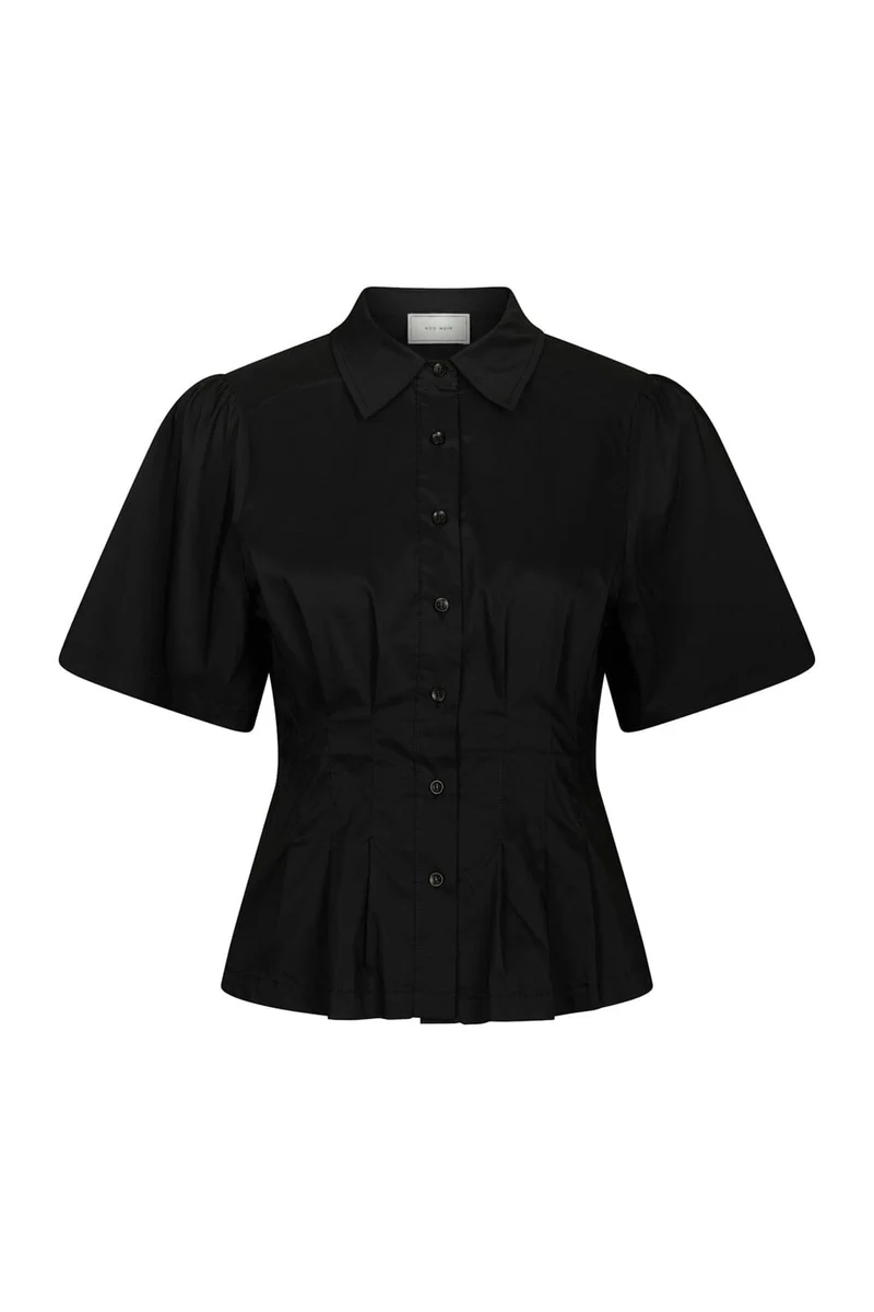 Neo Noir - Balara Poplin Shirt 167002 - 100 - Black