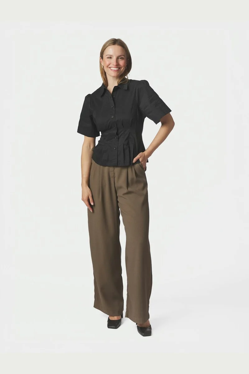 Neo Noir - Balara Poplin Shirt 167002 - 100 - Black