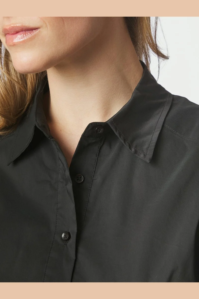 Neo Noir - Balara Poplin Shirt 167002 - 100 - Black