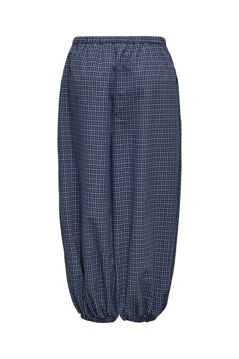 Jdy - Jdypeggy Check Loose Pant - 5181641 Navy Blazer Cloud Dancer