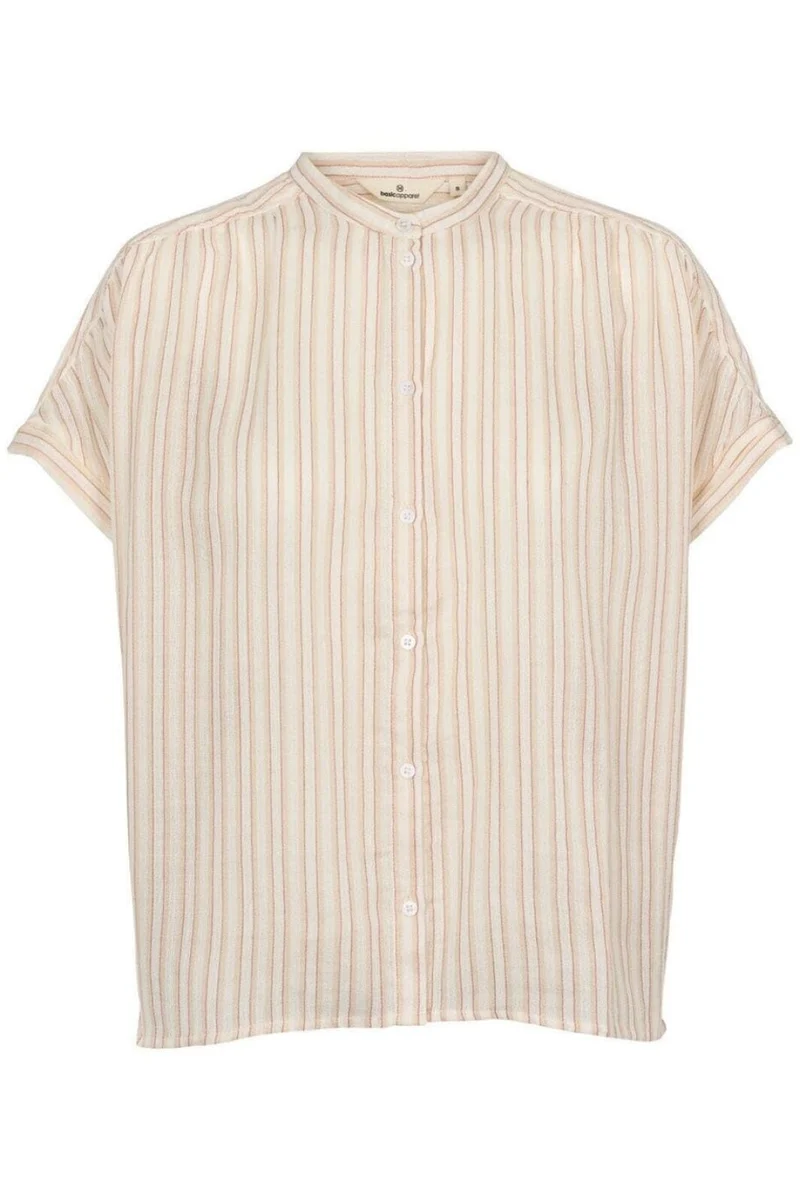 Basic Apparel - Calli Ss Shirt BA425-02 - 779 - Smokey Gray / Whisper White / Cedar Wood
