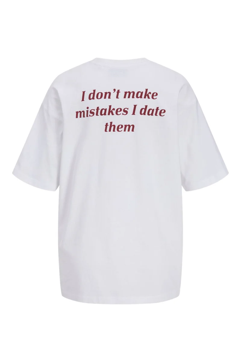 Jjxx - Jxmillow Loose Ss Tee - 5184939 Bright White I Dont Make Mistakes