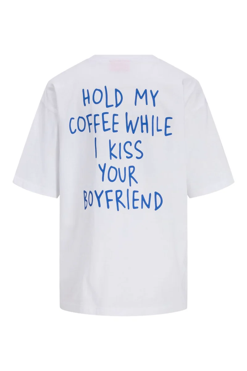 Jjxx - Jxmillow Loose Ss Tee - 5184936 Bright White Hold My Coffee