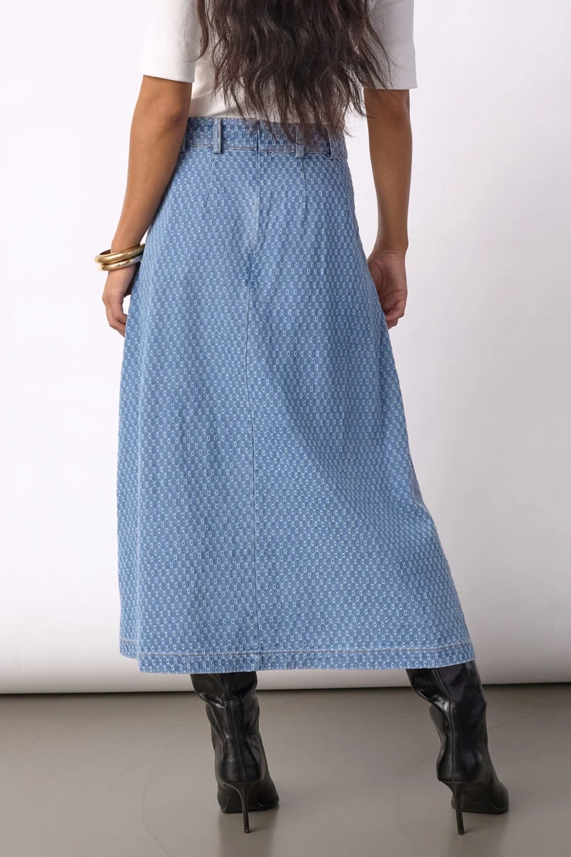 Co´Couture - Antocc Anya Pleat Skirt 500178 - 45004 - Light Denim