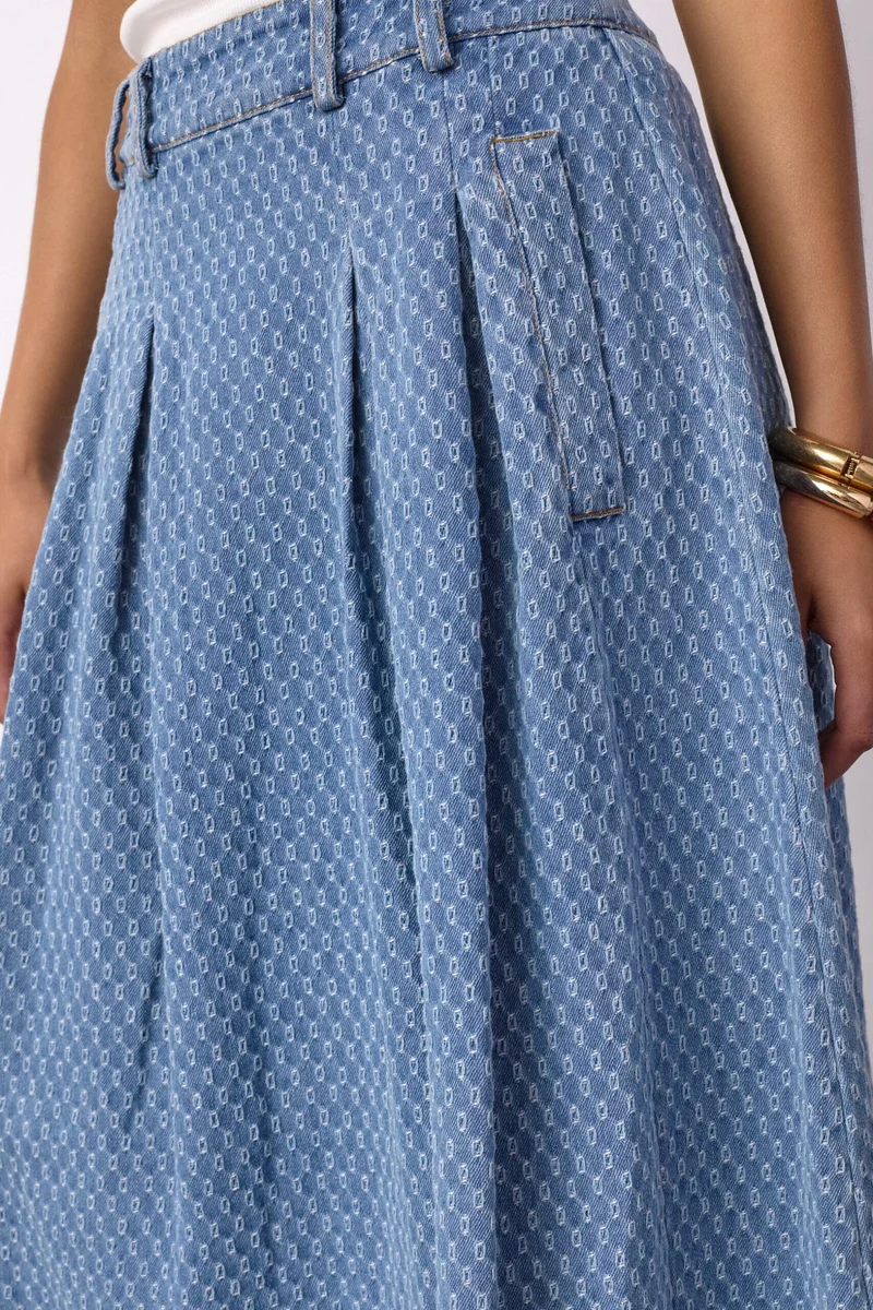 Co´Couture - Antocc Anya Pleat Skirt 500178 - 45004 - Light Denim