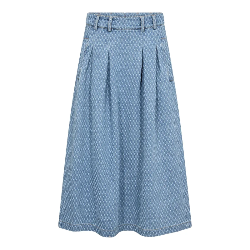Co´Couture - Antocc Anya Pleat Skirt 500178 - 45004 - Light Denim