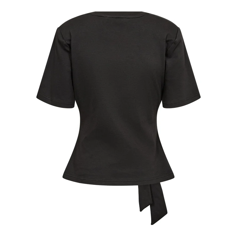 Co´Couture - Orianecc Pleat Tie Tee 500096 - 65001 - Black