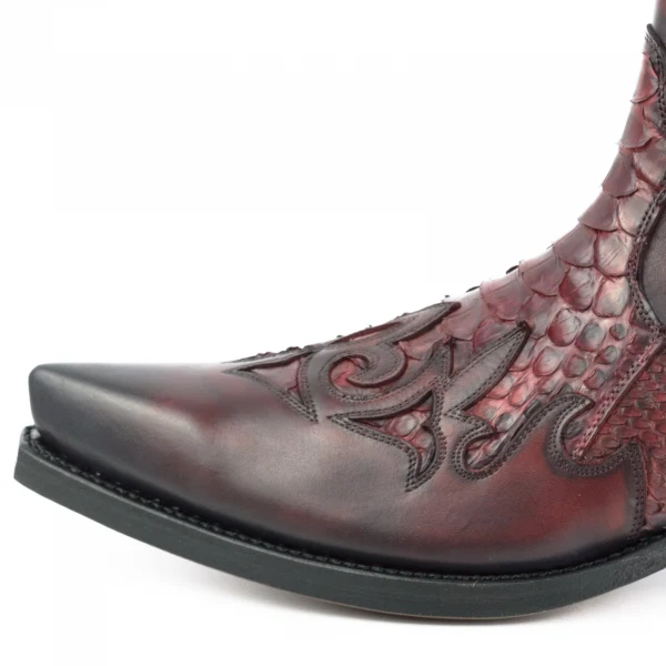 Handgefertigte urbane und exotische Cowboystiefel oder Stiefeletten für Damen und Herren, Rot 2500