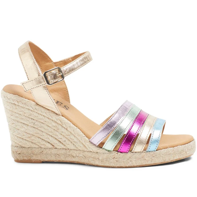 Alivia Espadrille Wedge Heels - ALIVIA / 323 627 - Metallic