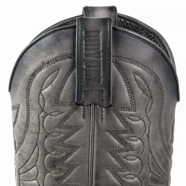 Cowboystiefel für Damen und Herren, handgefertigt aus grauem Leder, 1920, Texaner