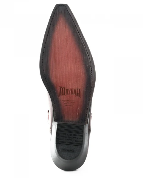 Cowboystiefel für Damen und Herren, handgefertigt aus dunkelrotem Leder, 1920–476, Texanas