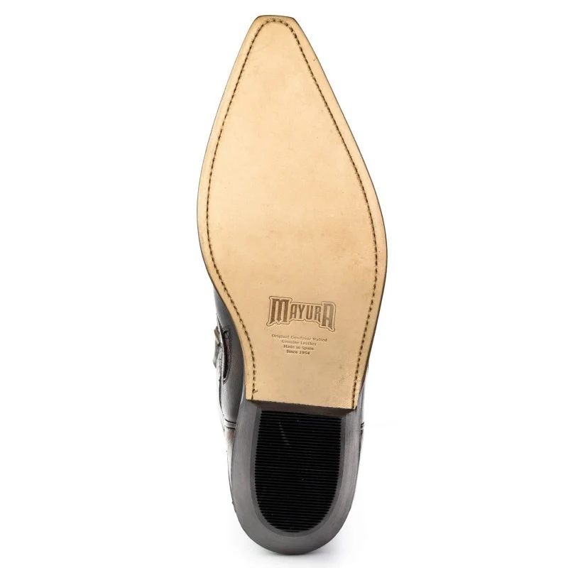 Cowboystiefel für Damen und Herren, handgefertigt aus braunem Leder, 1935, Texas