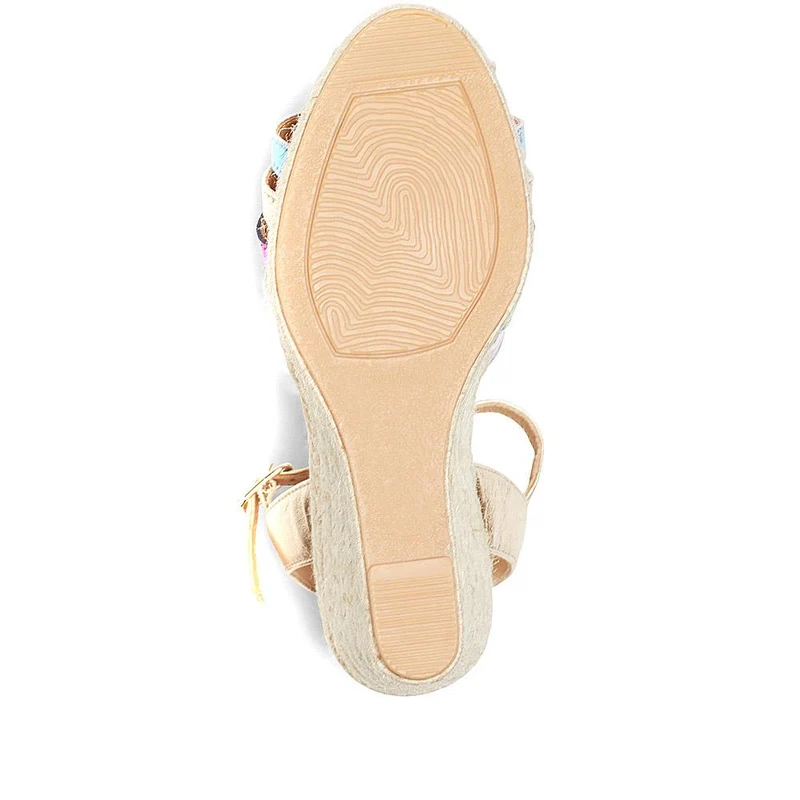 Alivia Espadrille Wedge Heels - ALIVIA / 323 627 - Metallic