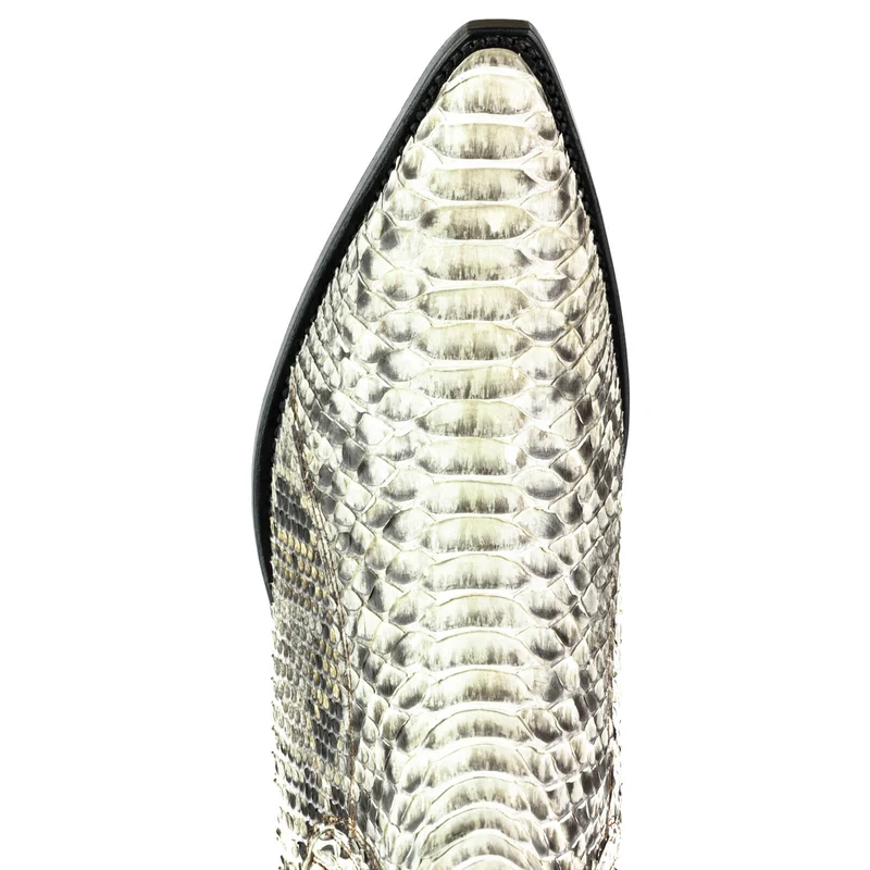 Exotische Stiefeletten Herren 2575 Exotisches Leder Weiß