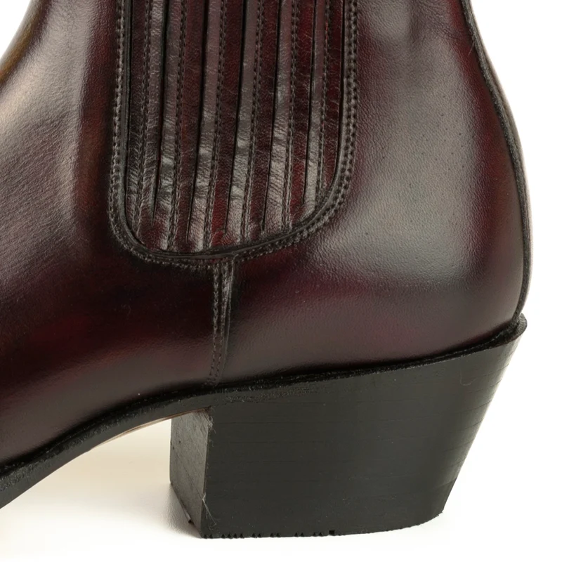Urban Stiefeletten Damen 2496 Dunkelrotes Leder