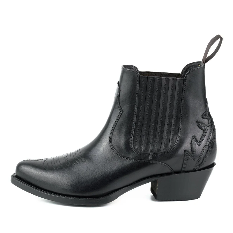 Urban Stiefeletten Damen 2487 Schwarzes Leder