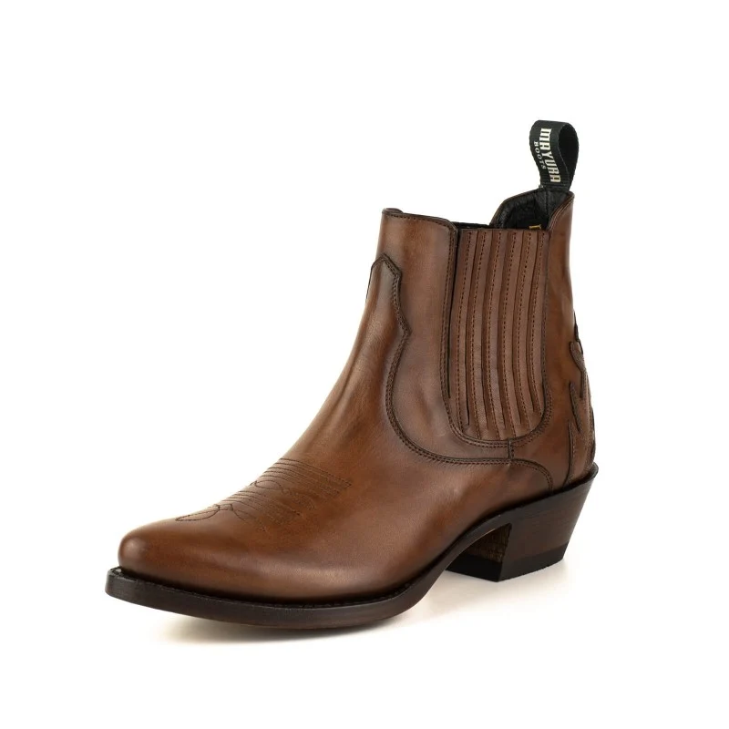 Urban Damen Stiefeletten 2487 Beige Leder