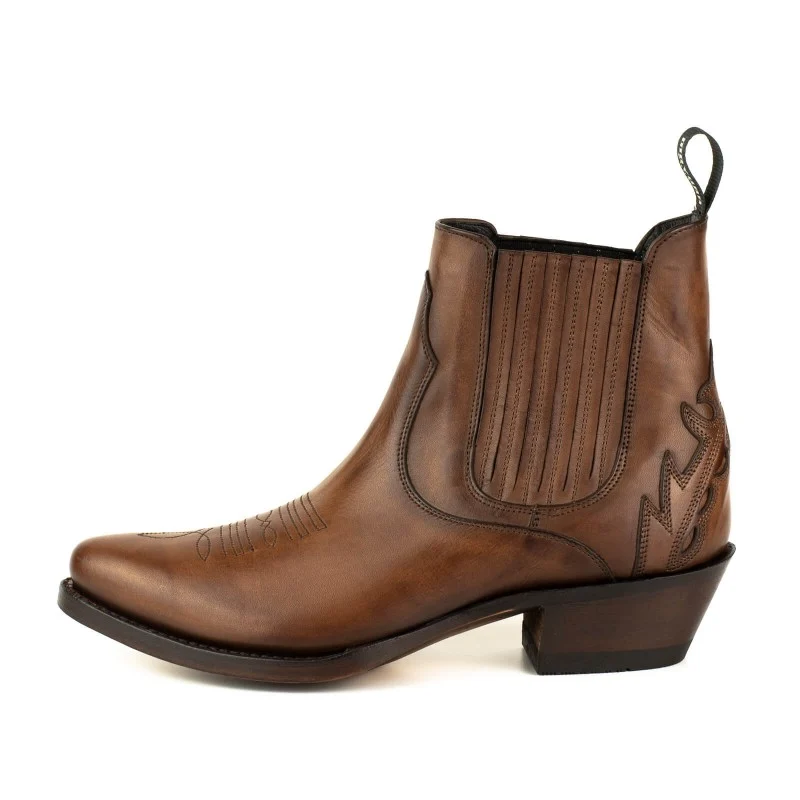 Urban Damen Stiefeletten 2487 Beige Leder
