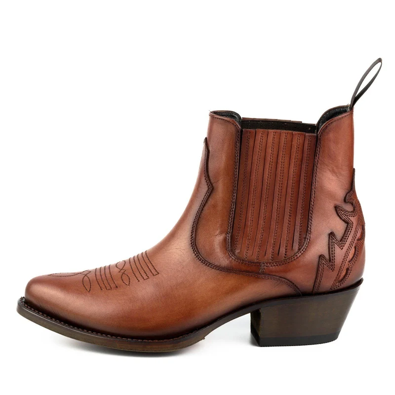 Urban Damen Stiefeletten 2487 Orange Leder