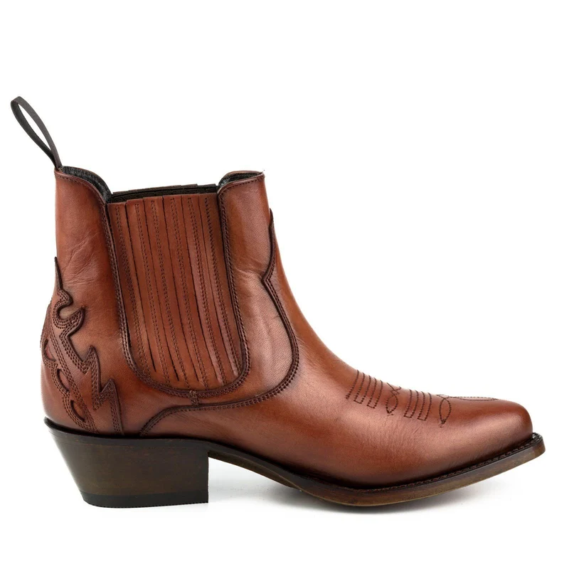 Urban Damen Stiefeletten 2487 Orange Leder