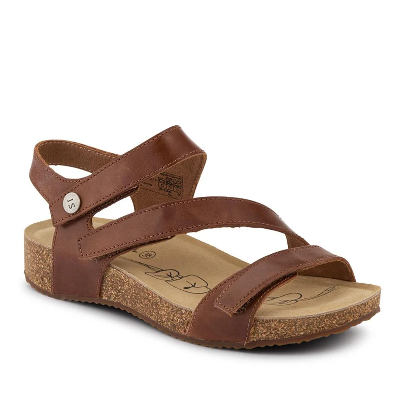 All-Leather Touch-Fasten Sandals - JOSEF41513 / 327 241 - Tan