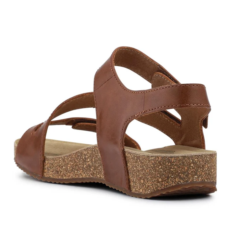 All-Leather Touch-Fasten Sandals - JOSEF41513 / 327 241 - Tan
