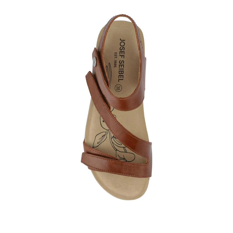 All-Leather Touch-Fasten Sandals - JOSEF41513 / 327 241 - Tan
