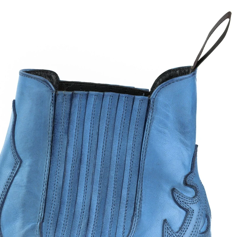 Urban Stiefeletten Damen 2487 Leder Blau 3
