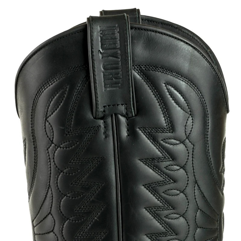 Country- und Western-Cowboystiefel 1935 C für Herren und Damen aus schwarzem und exotischem blauem Leder