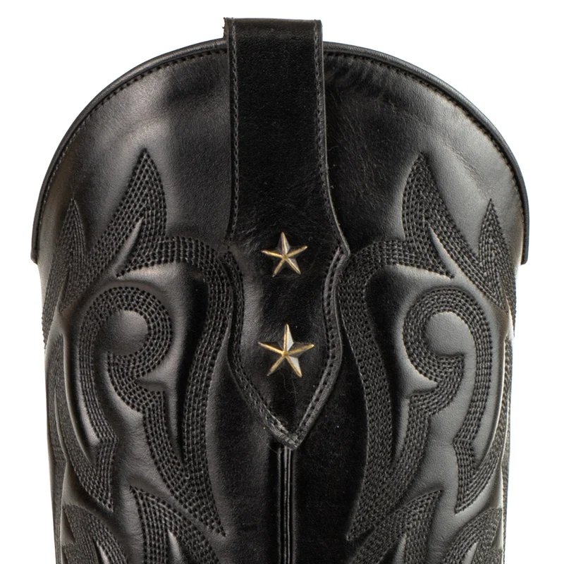 Damen-Cowboy-Country- und Westernstiefel 2524 aus schwarzem Leder