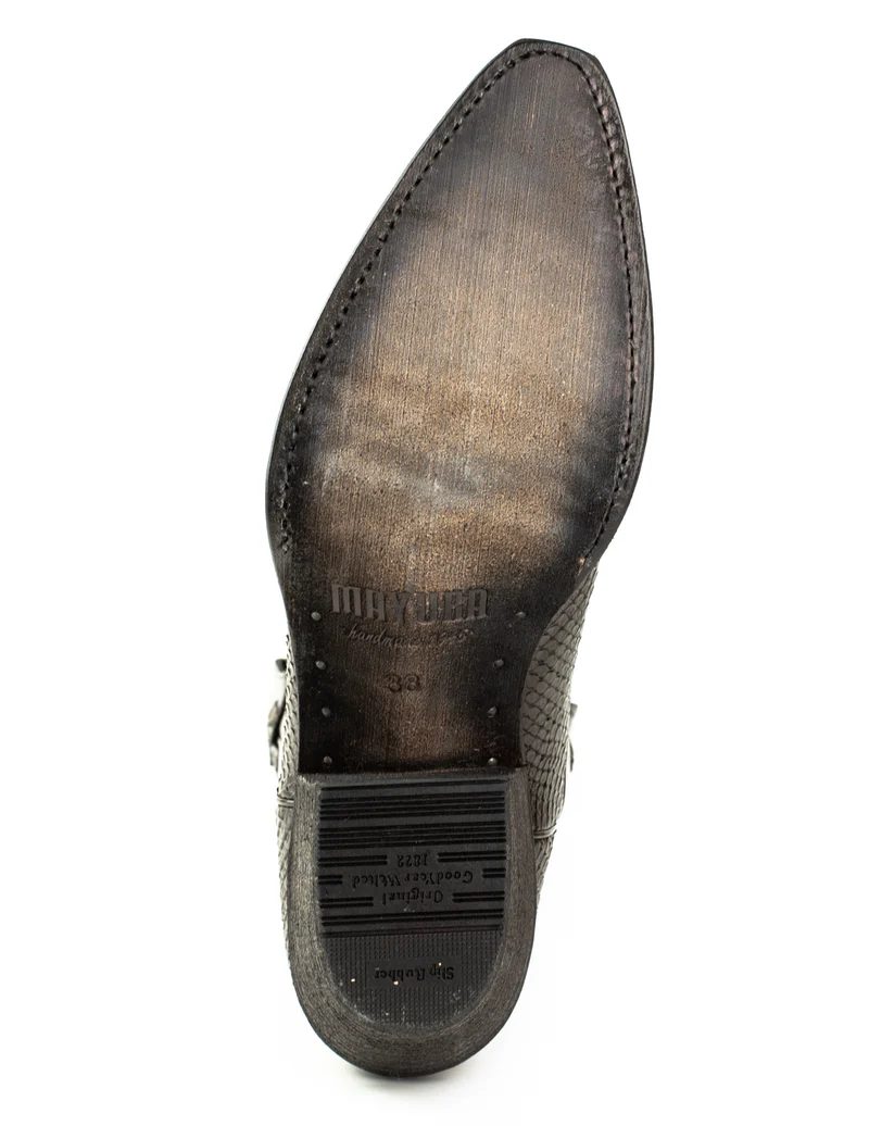 Damen-Cowboy-Country- und Westernstiefel 2524 aus schwarzem Leder