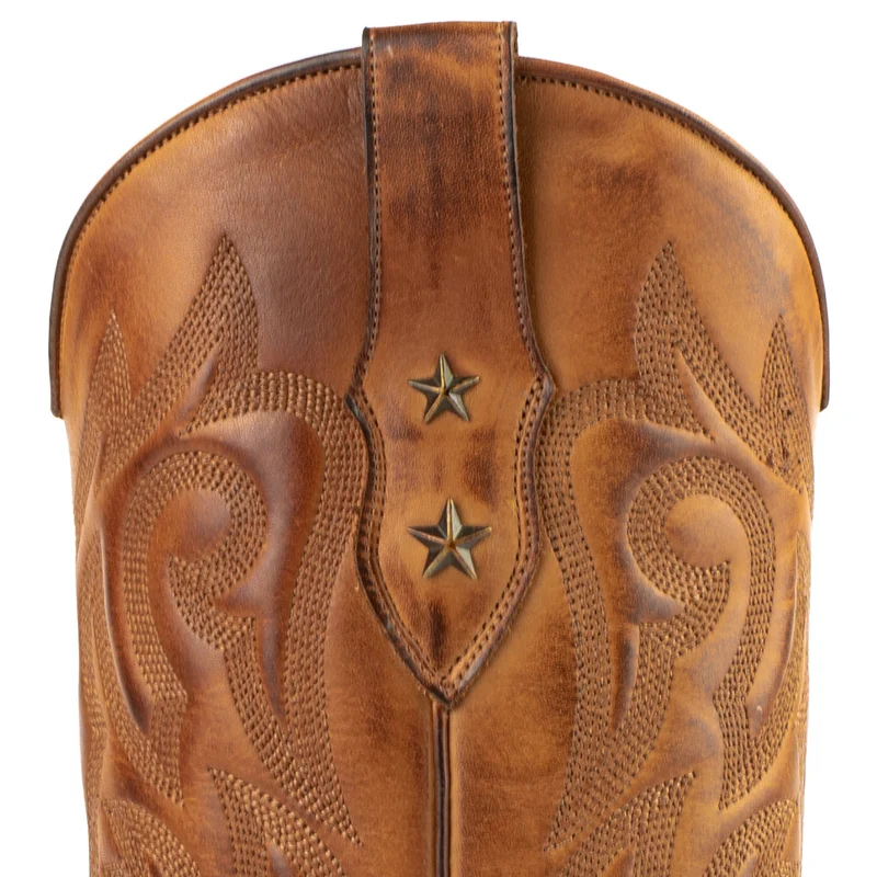 Damen-Cowboy-Country- und Westernstiefel 2524 aus braunem Leder