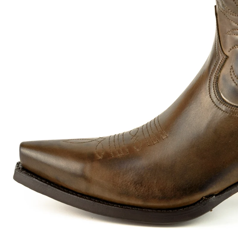 Damen-Cowboy-Country- und Westernstiefel 2536 aus braunem Leder