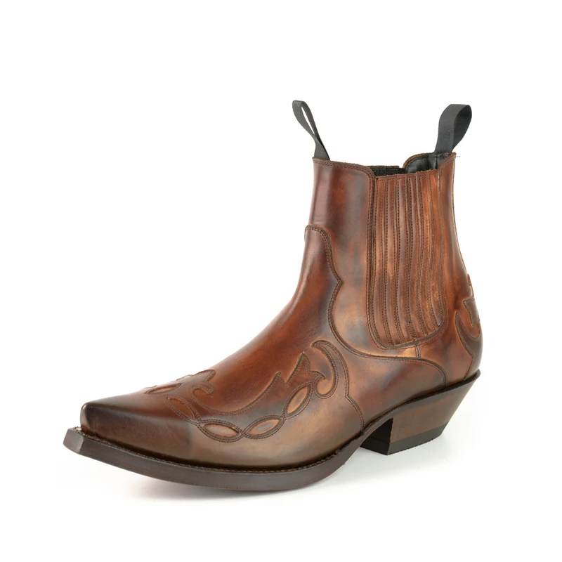 Cowboy Country Western Stiefeletten für Herren und Damen 1931 aus braunem Leder