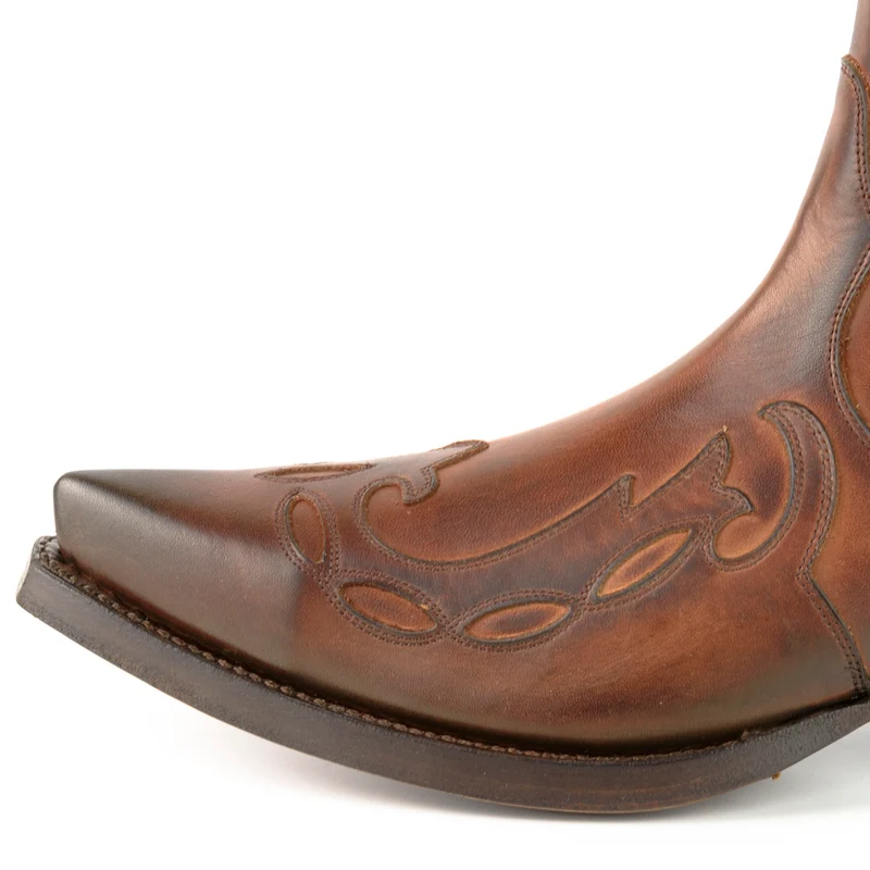 Cowboy Country Western Stiefeletten für Herren und Damen 1931 aus braunem Leder
