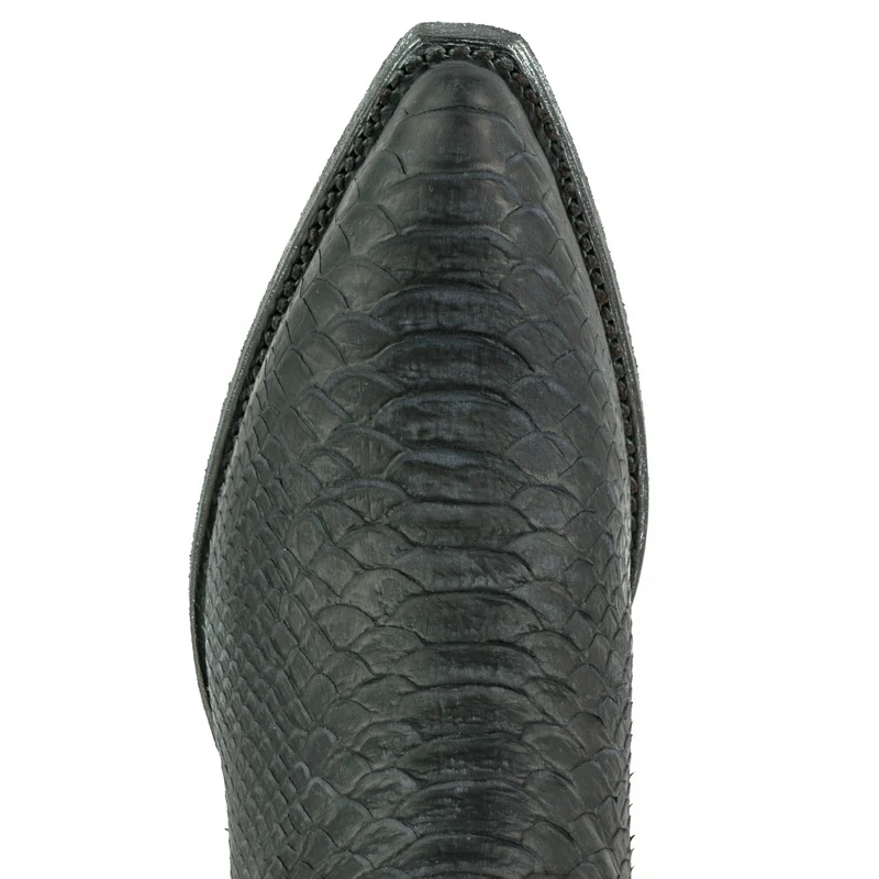 Country- und Western-Cowboystiefel für Damen 2524 aus gewaschenem schwarzem Leder