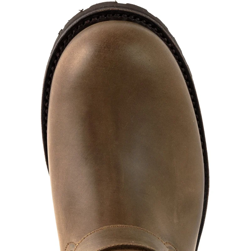 Herren- und Damen-Biker-Motard-Stiefel 18 aus braunem Leder