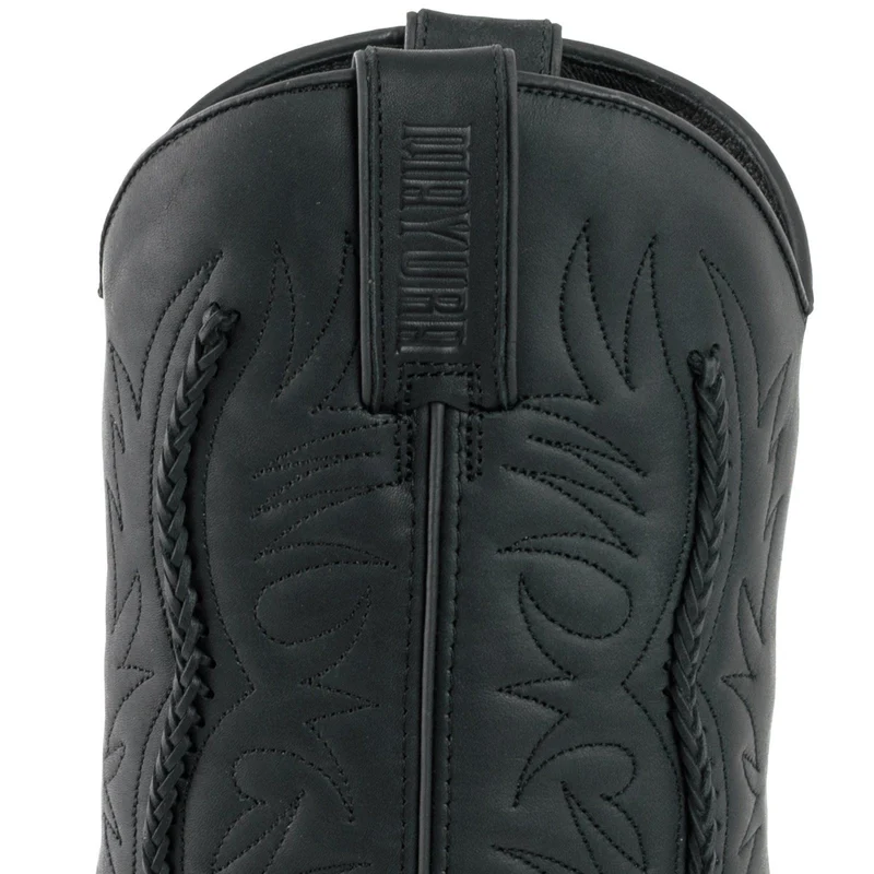 Herren- und Damen-Biker-Motard-Stiefel 07 aus schwarzem Leder
