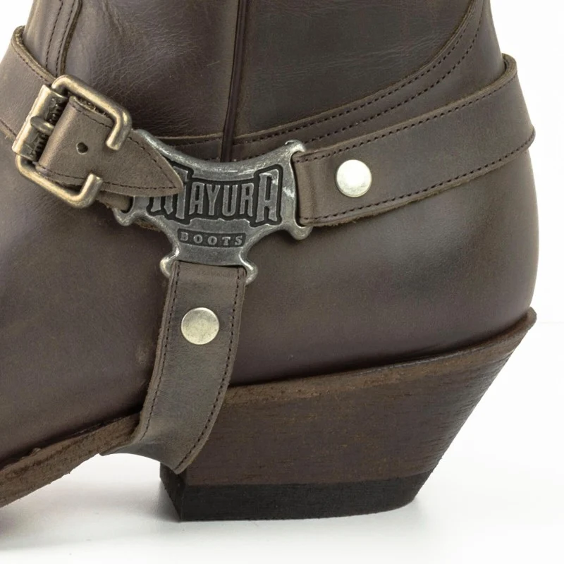 Handgefertigte Herren-Cowboystiefel oder Stiefeletten aus grauem Leder 14 Texanas