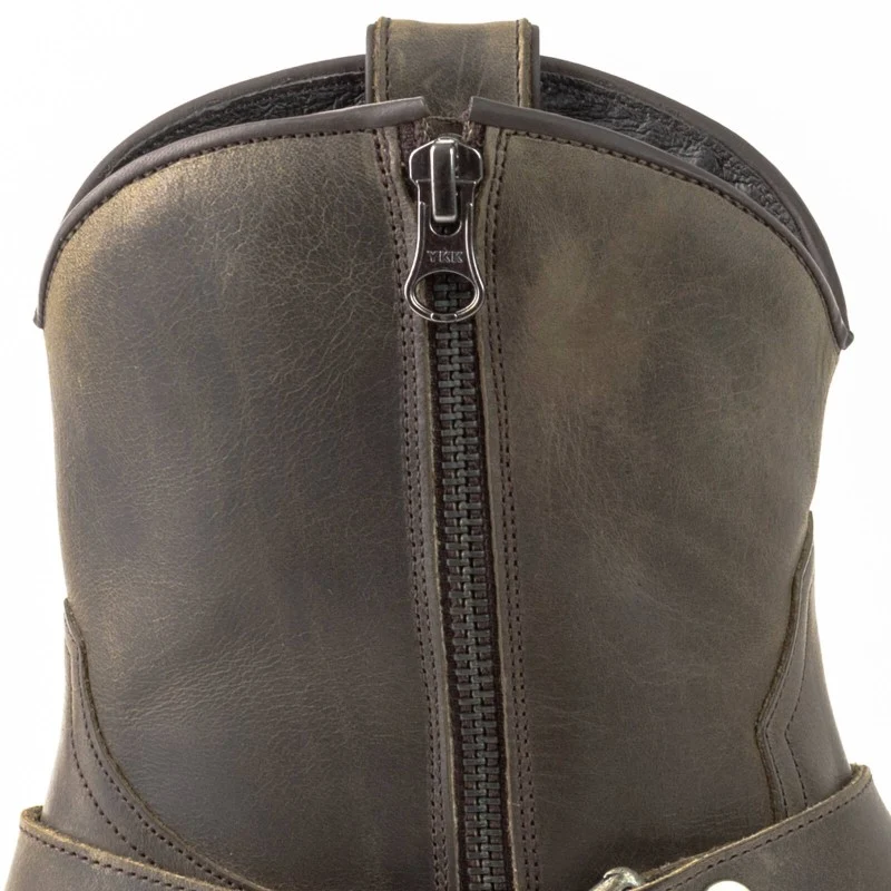 Handgefertigte Herren-Cowboystiefel oder Stiefeletten aus grauem Leder 14 Texanas