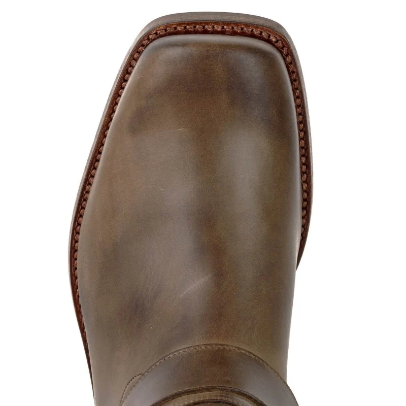 Handgefertigte Biker-Stiefel aus braunem Leder für Herren und Damen 01