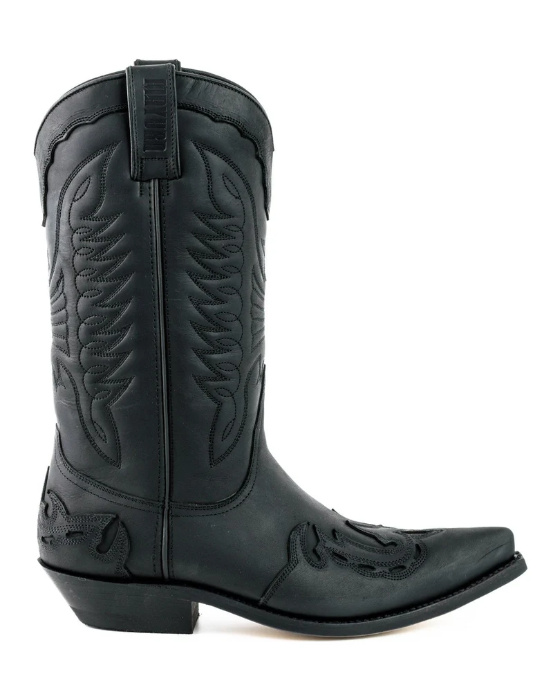 Cowboy Country- und Westernstiefel für Damen und Herren 17 Schwarzes Leder