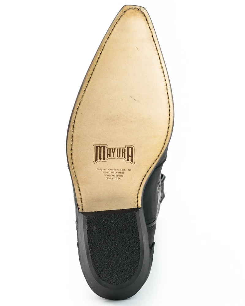 Cowboy Country- und Westernstiefel für Damen und Herren 17 Schwarzes Leder