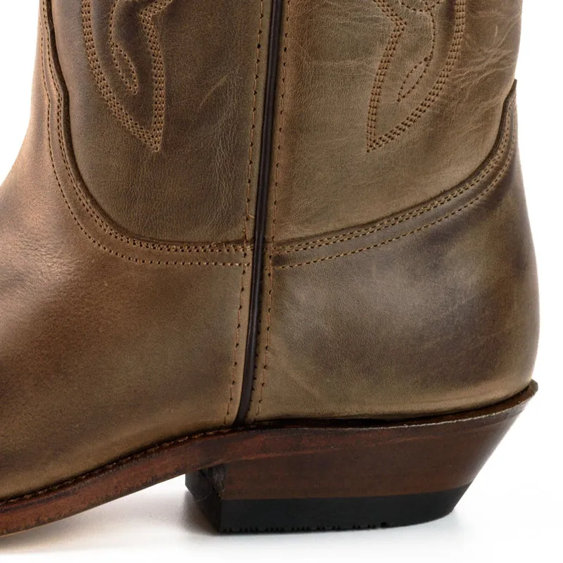 Cowboy Country- und Westernstiefel für Damen und Herren 20 Braunes Leder