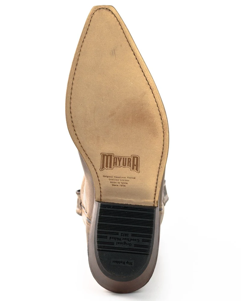 Cowboy Country- und Westernstiefel für Damen und Herren 20 Braunes Leder