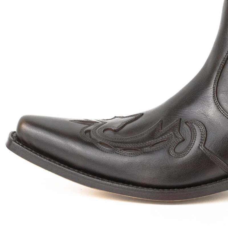 Cowboy Country Western Stiefeletten für Herren und Damen 21 aus braunem Leder