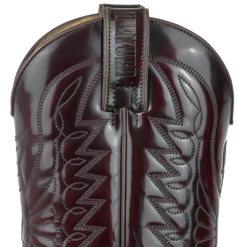 Handgefertigte Cowboystiefel für Damen und Herren aus leuchtend dunkelrotem Leder 1920 Texas