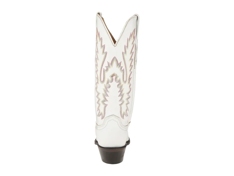 Westernstiefel CowboyStiefel für Damen handgefertigt, aus weißem Leder, LF1521E
